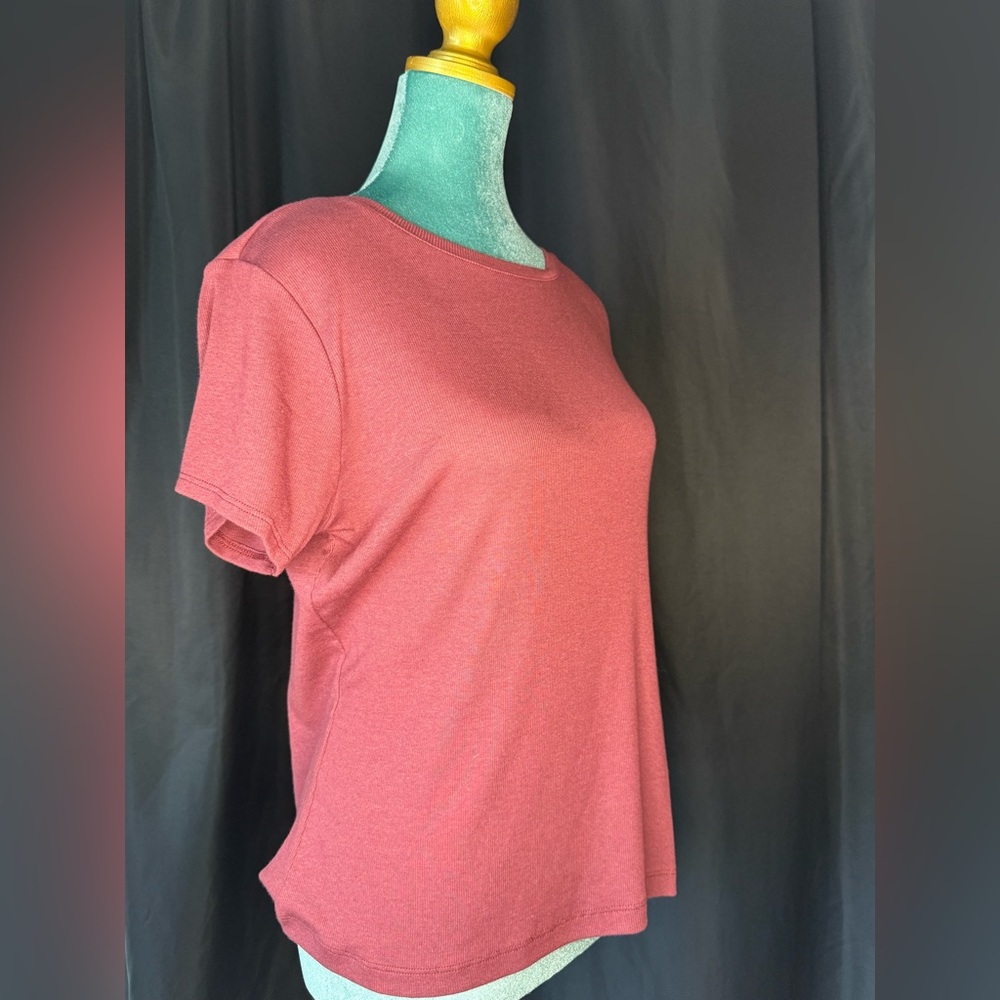C&C California Ribbed Tee – Maroon, Size XL, Soft Stretch Style #170198